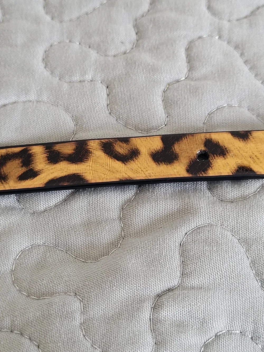 Crewcuts Leopard-Print Skinny Belt in Yellow and Brown